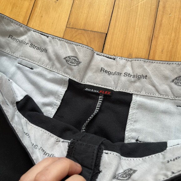 Dickies Flex Mens 36x32 Regular Straight Cargo Pants Navy Blue Workwear Utility - Picture 4 of 9